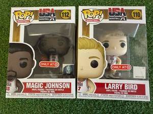 lot 287 image: Funko POP Magic Johnson & Larry Bird