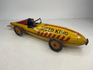 MARX Speed King Race Car Tin Toy Wind up