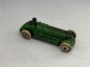 lot 18 image: A.C. Williams Two Seater Cast Iron Toy Race Car -Green