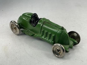 lot 29 image: Hubley Cast Iron Toy Race Car - Green