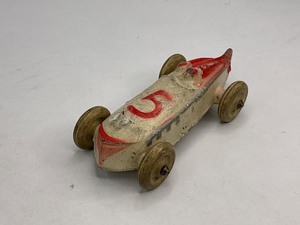 lot 73 image: Sun Rubber Company #5 Two Seater Toy Indy Car - White