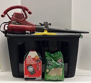 lot 30 image: Craftsman Electric Blower Vac and Large Tote Yard Lot
