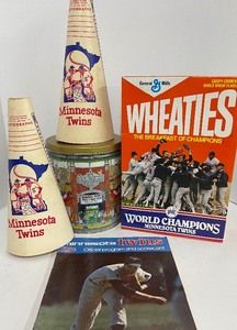 lot 31 image: Minnesota Twins Collectible Lot 1960s Paper Megaphones
