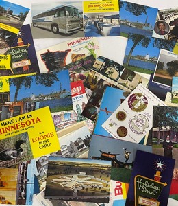 lot 45 image: Large Lot of Vintage Minnesota Postcards Ephemera 59 PC Lot
