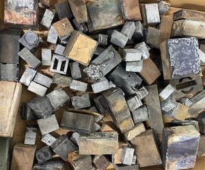 lot 57 image: Lot of Vintage Wood and Metal Printer Block Stamps