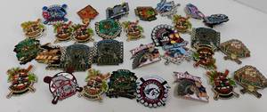 lot 126 image: Vintage Cooperstown Pinback Pins Enamel Baseball Pins Lot of 31