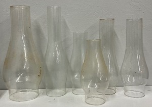 lot 113 image: Glass Oil Lamp Kerosene Lamp Chimneys Lot