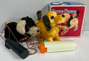 lot 120 image: Vintage Winky the Pup Remote Toy and Peppy Puppy