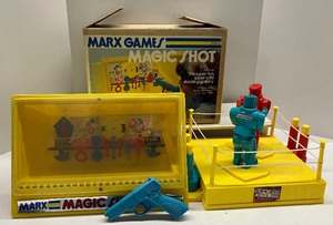 lot 194 image: Vintage Rock Em Sock Em Robots by Mattel and Magic Shot Game