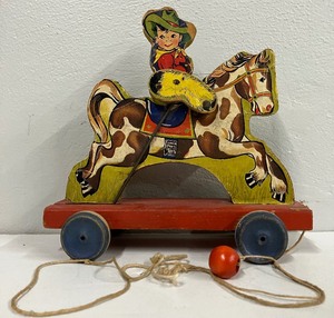 1938 Fisher Price "Buddy Bronc" Pull Toy Rare Hard to Find