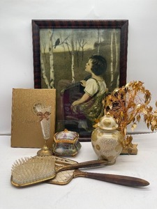 lot 172 image: Antique Artwork Spring Song Framed and Misc Decor