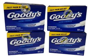 lot 7 image: Goodys  (4) Boxes Extra Strength -  Headache Powder 50 packs per box