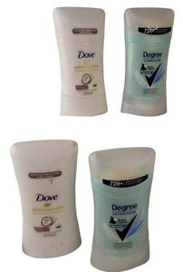 lot 8 image: Dove & Degree- Anti Deodorants- (2) Dove Advance Care  & (2) Degree Ultraclear
