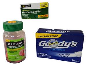 lot 9 image: Robitussin, Goodys & Extra Strength Headache Relief