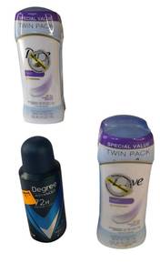 lot 11 image: Lot includes (2) Double Pack of Secret  &  (1) Degree dry spray deodorants.