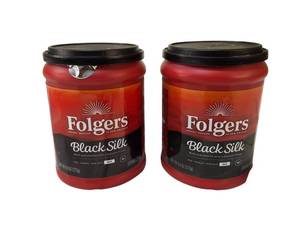 lot 19 image: Folgers  (2) Folgers - Black Silk 9.6 oz can
