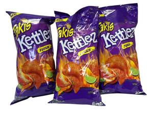 lot 35 image: Takis  (3) 8oz Bags of Kettlez Fuego Chips