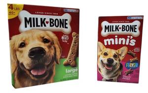 lot 49 image: Milk - Bone Snacks  (1) Milk Bone Meaty Taste- Large  & Milk Bone - Minis