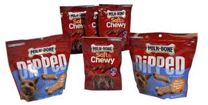 lot 55 image: Milk Bone Lot- (4) Soft & Chewy & (2) Dipped Biscuits