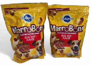 lot 58 image: Pedigree-(2) bags - Marrobone Biscuits  Real Beef Flavor