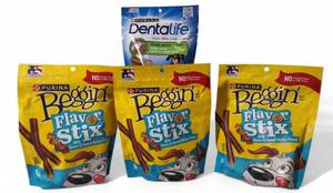 lot 62 image: Purina - Beggin Flavor Stixs & Dental life