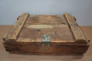 lot 82 image: Vietnam War Wood Cannon Mortar Crate