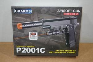 lot 88 image: UKArms P2001C Spring Powered Airsoft Gun with Laser