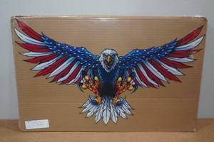 lot 97 image: Laser Cut Metal American Eagle Wall Art