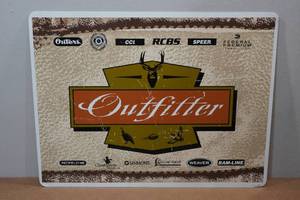lot 107 image: Cabelas Store Gun Department Metal Advertizing Sign