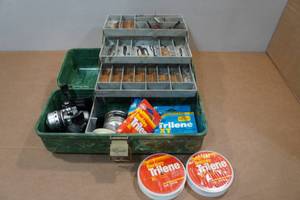 lot 148 image: Tackle Box with Assorted Fishing Gear- Reels, Line, Lures