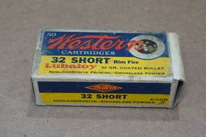 lot 233 image: 50 Western .32 Short Rim Fire 80 Gr Ammo
