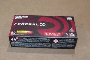 lot 237 image: 50 Federal Syntech 9mm Luger 115 Gr TSJ Ammo