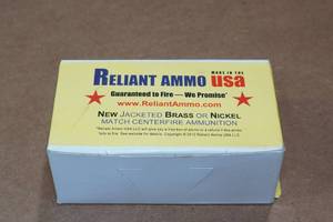lot 238 image: 50 Reliant Ammo 9mm Luger 115 Gr FMJ Ammo