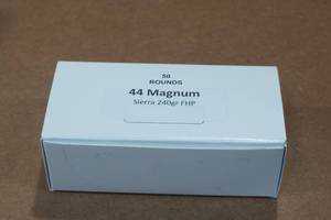 lot 249 image: 50 .44 Magnum 240 Gr Sierra FHP Ammo