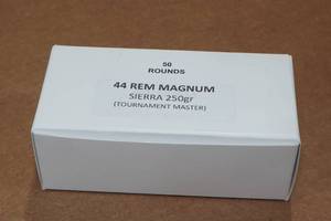 lot 251 image: 50 .44 Rem Magnum 250 Gr Sierra Tournament Master Ammo