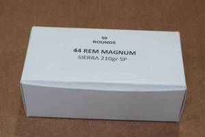 lot 252 image: 50 .44 Rem Magnum 210 Gr Sierra SP Ammo