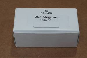 lot 261 image: 50 .357 Magnum 158 Gr SP Ammo
