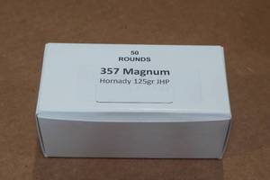 lot 262 image: 50 .357 Magnum 125 Gr JHP Ammo