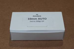 lot 266 image: 50 10mm Auto 200 Gr Sierra HP Ammo