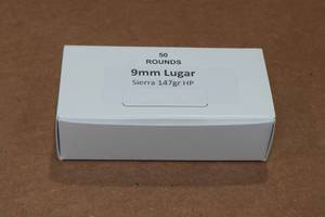 lot 275 image: 50 9mm Luger 147 Gr Sierra HP Ammo