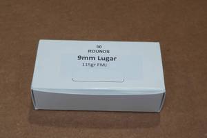 lot 278 image: 50 9mm Luger 115 Gr FMJ Ammo