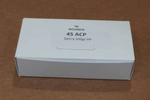 lot 280 image: 50 .45 ACP 200 Gr Sierra HP Ammo
