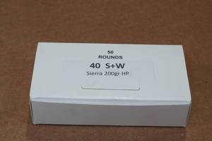lot 282 image: 50 .40 S&W 200 Gr Sierra HP Ammo