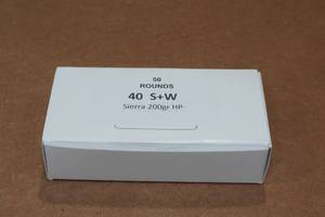 lot 283 image: 50 .40 S&W 200 Gr Sierra HP Ammo
