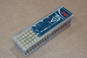 lot 298 image: 100 CCI .22 LR 40 Gr LRN Ammo