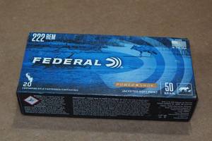 lot 319 image: 20 Federal Power Shok .222 Rem 50 Gr JSP Ammo