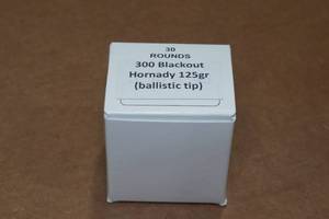 lot 327 image: 30 .300 Blackout 125 Gr Hornady Ballistic Tip Ammo