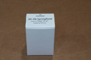 lot 334 image: 20 .30-06 Sprg 200 Gr Sierra SP BT Ammo