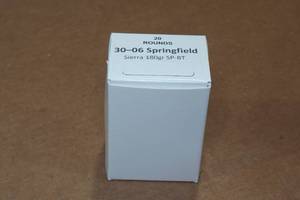 lot 336 image: 20 .30-06 Sprg 180 Gr Sierra SP BT Ammo