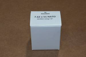 lot 340 image: 20 7.62 x 51mm (.308) 165 Gr Sierra SP Ammo